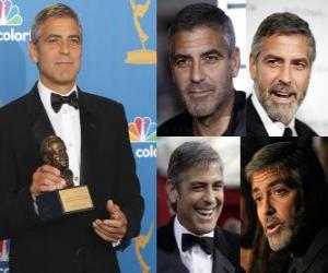 yapboz Aktör George Clooney film ve televizyon, Akademi Ödülü ve Altın Küre kazanan